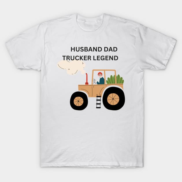 Husband dad trucker legend T-Shirt by sheelashop